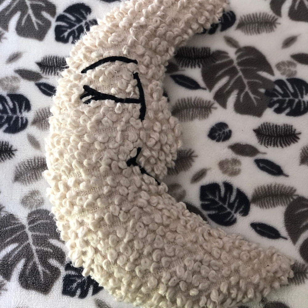 Moon accent pillow